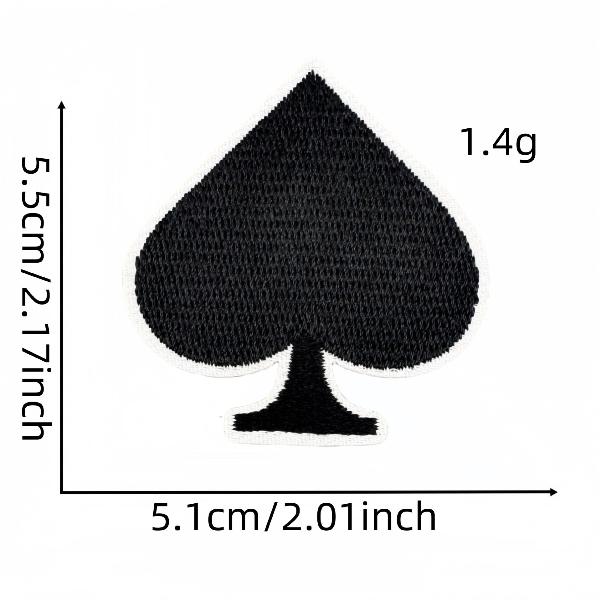 Wholesale  Poker Series Embroidery Cloth Stickers Love Heart Decoration DIY  Patch