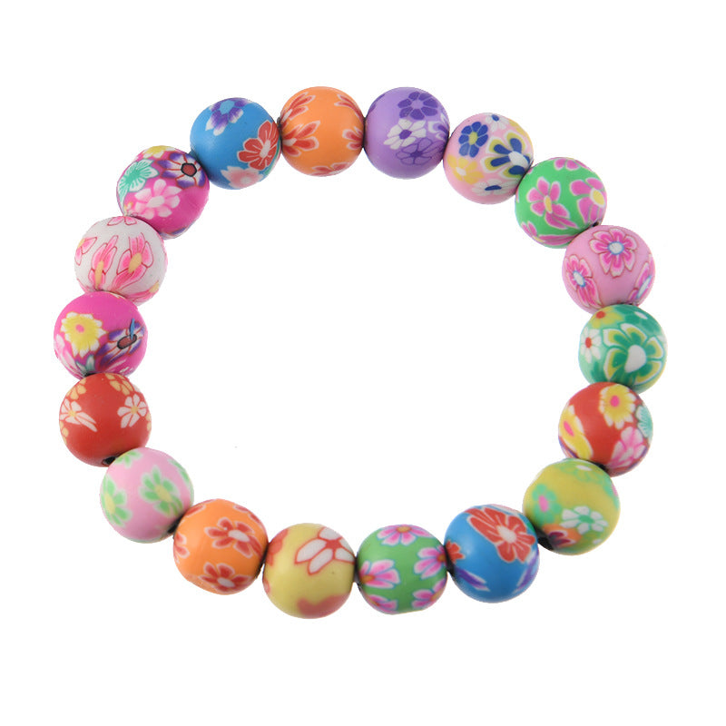 Wholesale Creative Hand-painted Candy Color Bohemian Soft Ceramic Bracelet