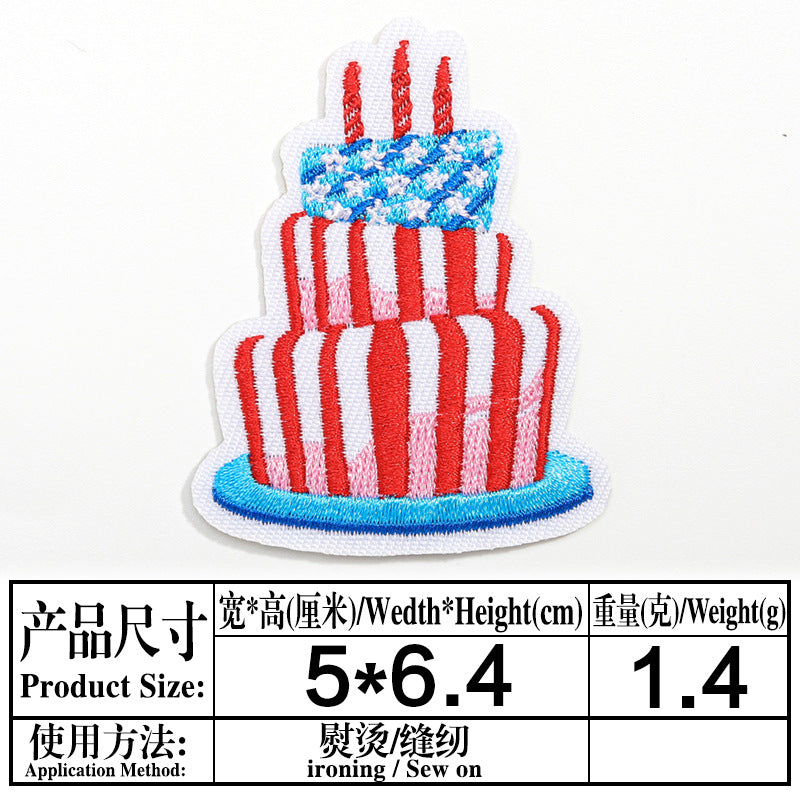 Wholesale Independence Day flag colorful and diverse embroidery DIY patches
