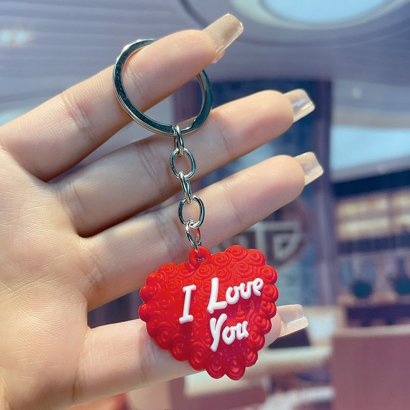 Wholesale PVC LOVE Heart Keychain
