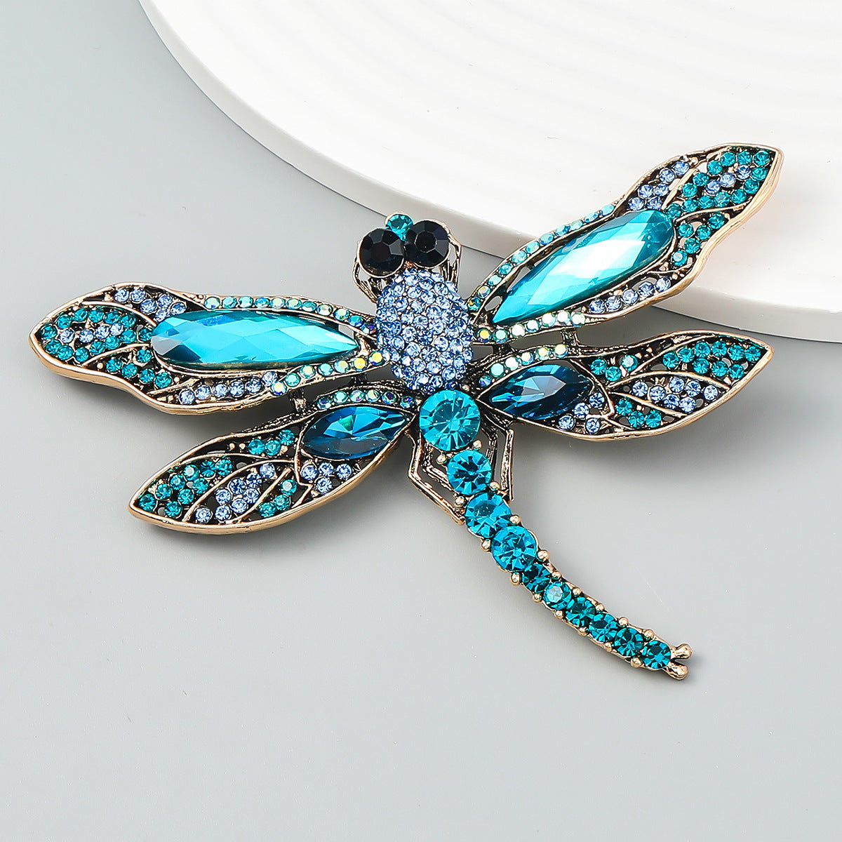Wholesale Diamond Dragonfly Alloy Brooch