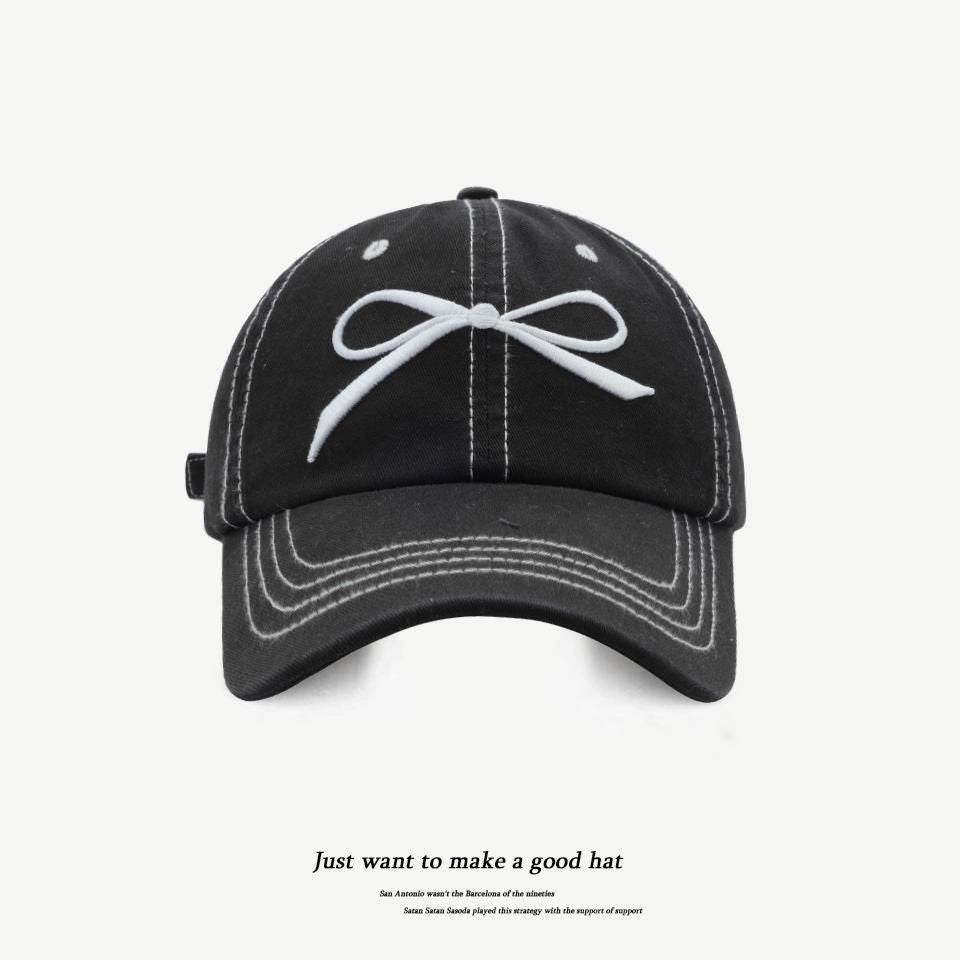 Wholesale Bow Tie Versatile Face-enhancing Small Baseball Cap