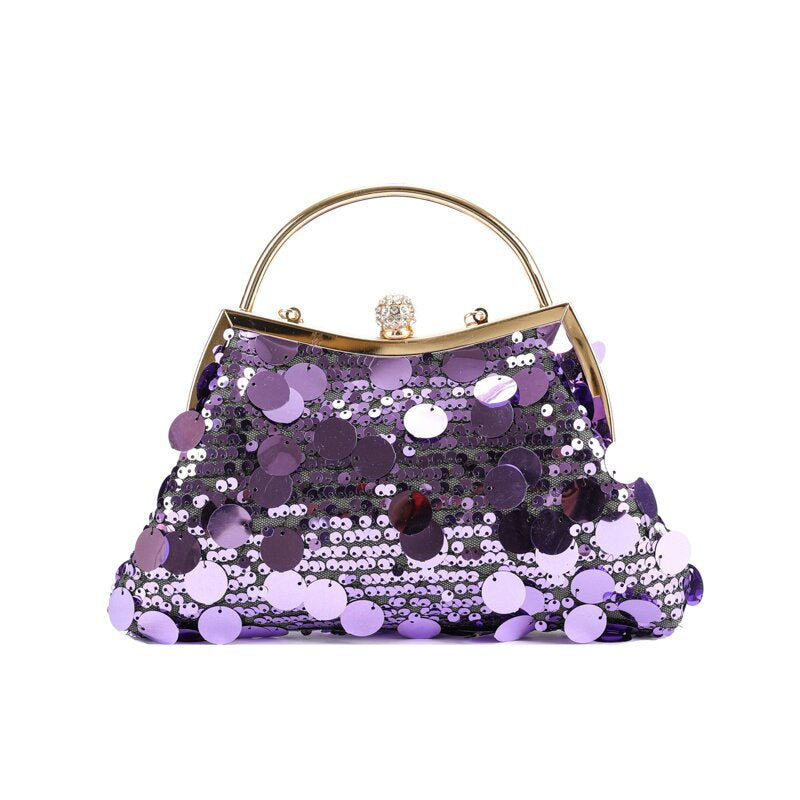 Wholesale Sequined Retro Shoulder Bag Crossbody Chain Evening Bag