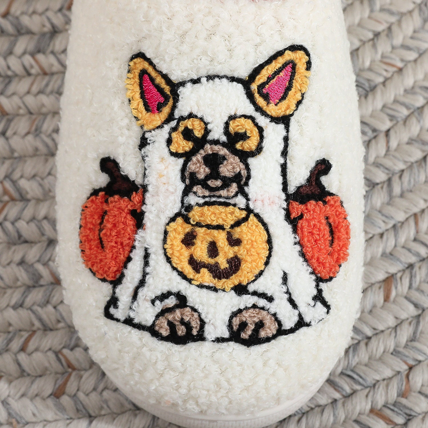Wholesale Halloween Pumpkin Pet Dog Cotton Slippers Female Cartoon Warm Fur Slippers Male