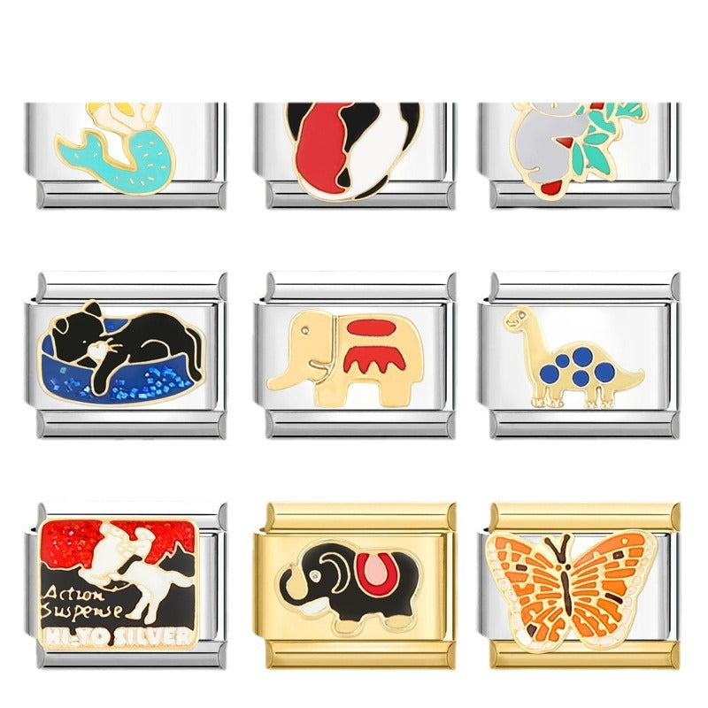 Wholesale Italian Charm Bracelet 9mm DIY Splicing Removable Stainless Steel Creative Composable Bracelet