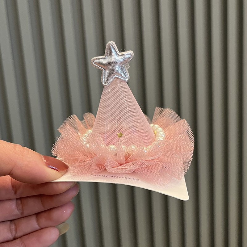 Wholesale Birthday Hat Hairpin Pearl  Hairpin  Dollhouse Accessories