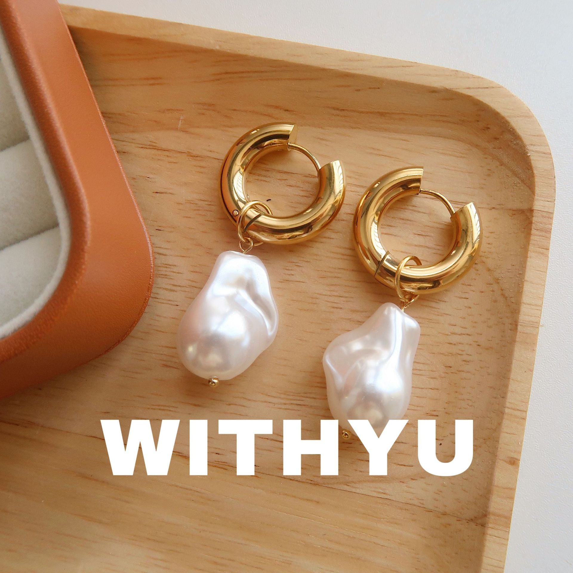 Wholesale Titanium Steel Pearl Earrings