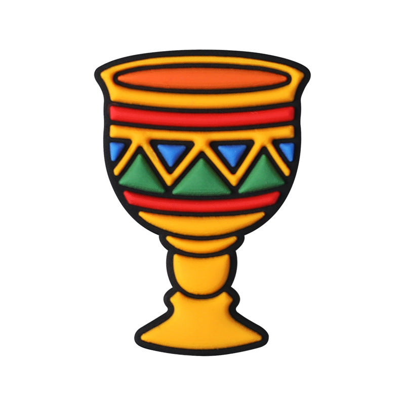 Wholesale 20pcs/pack Cartoon African drum DIY silicone beads