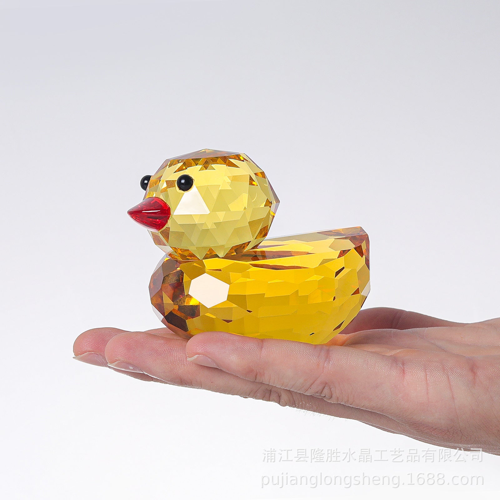 Wholesale Crystal Crafts Desktop Living Room Crystal Decorations Cute Duck Ornaments