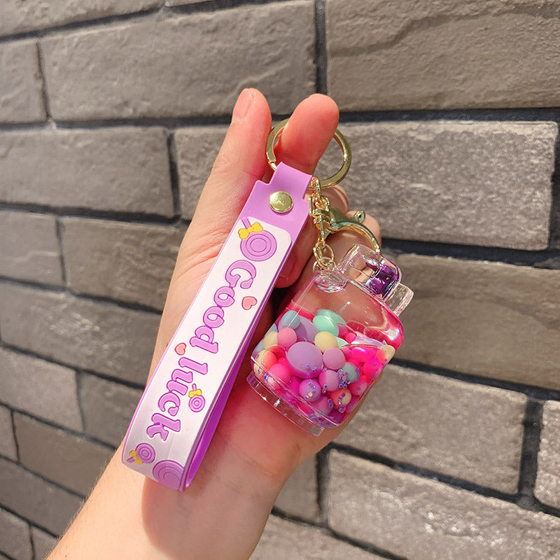 Llavero y llavero de botella de tanque acrílico de aceite y tanque de gasolina