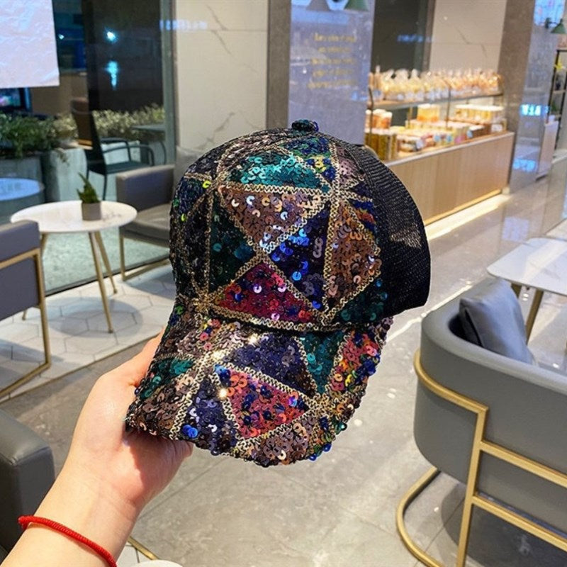 Wholesale Cotton Colored Sequin Duckbill Caps