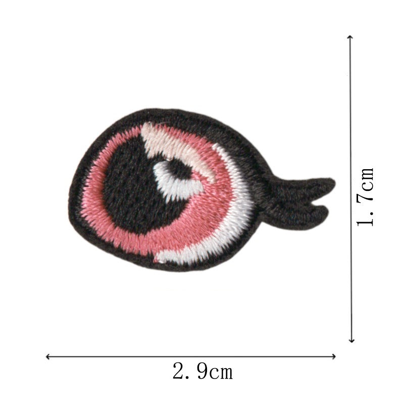 Wholesale Embroidered Cartoon Eye Patches Iron On DIY Decorative Accent For Towels Clothing Craft Supply