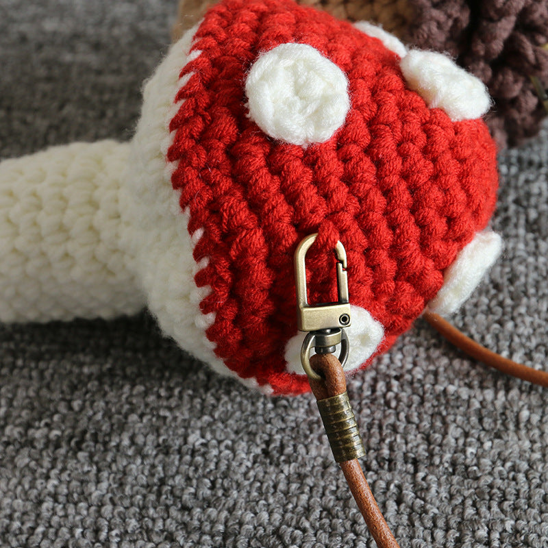 Bolso para niños de hilo de pino de champiñones de champiñones