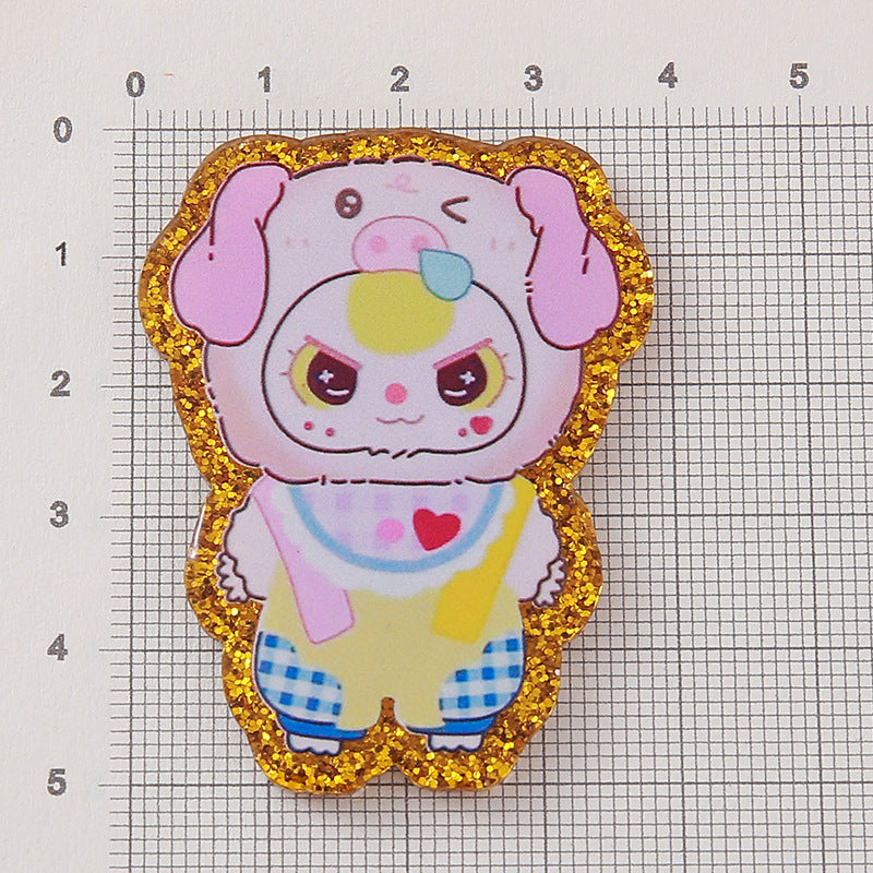 Wholesale 10pcs Colorful and cute cartoon Acrylic Flatback