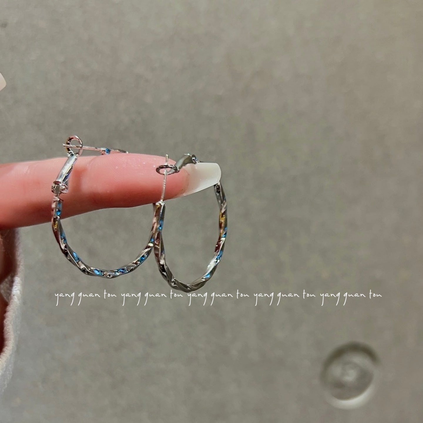 Wholesale Exaggerated glossy metal circle earrings