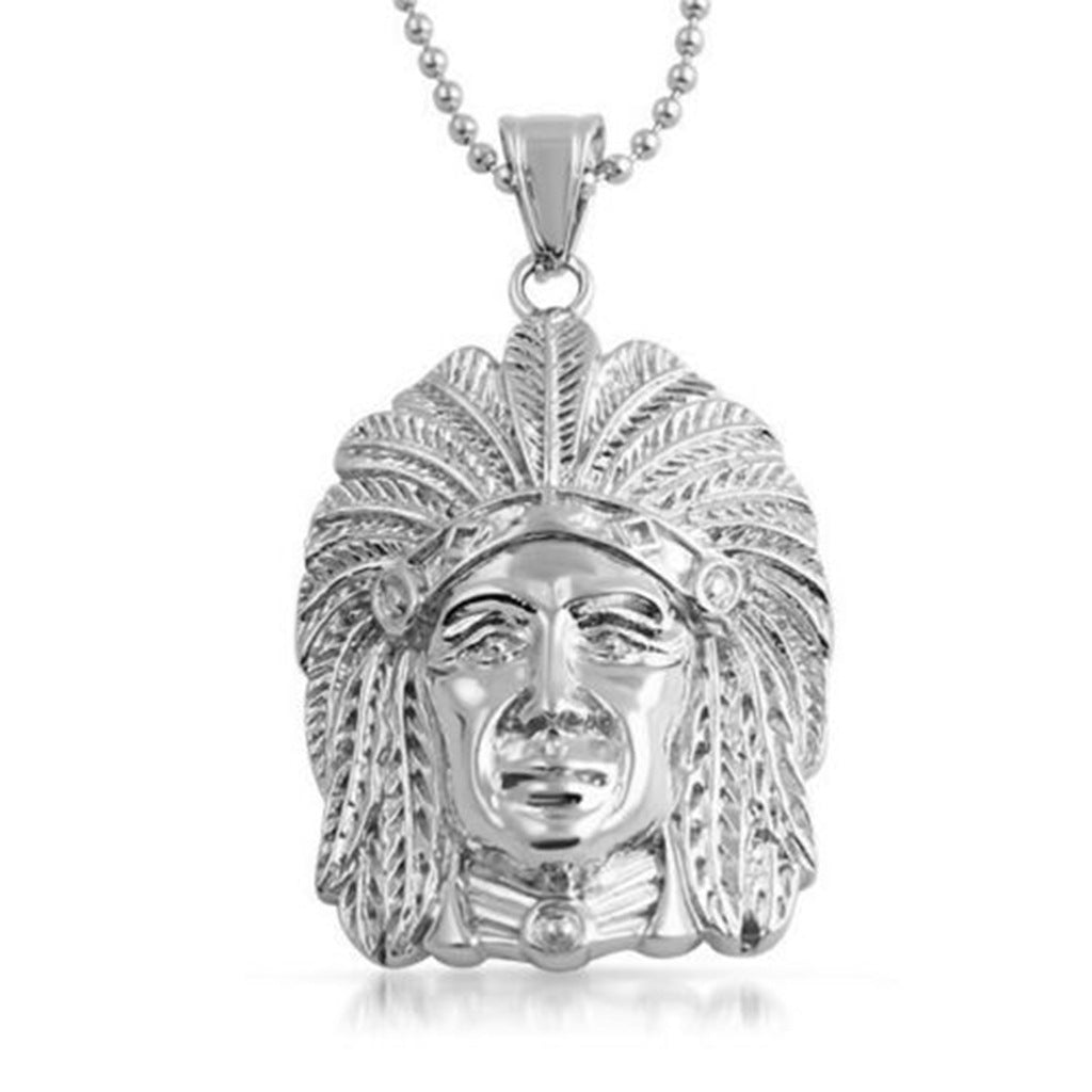 Wholesale Hip Hop Style Indian Pendant Stainless Steel Gold Plated Jewelry Accessory For Everyday Wear And Boutique Resale