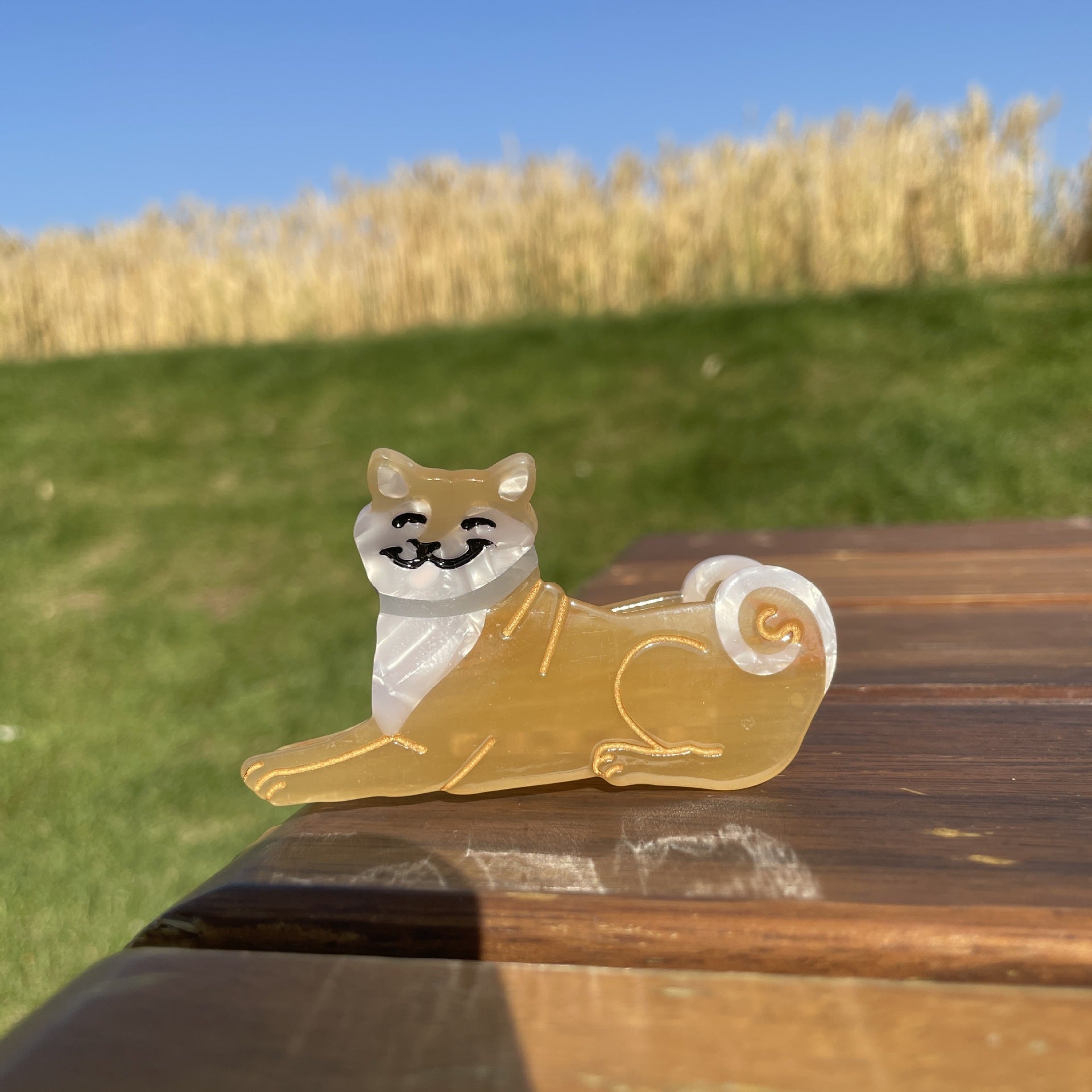 Wholesale Cartoon Corgi Acetate Hair Clips