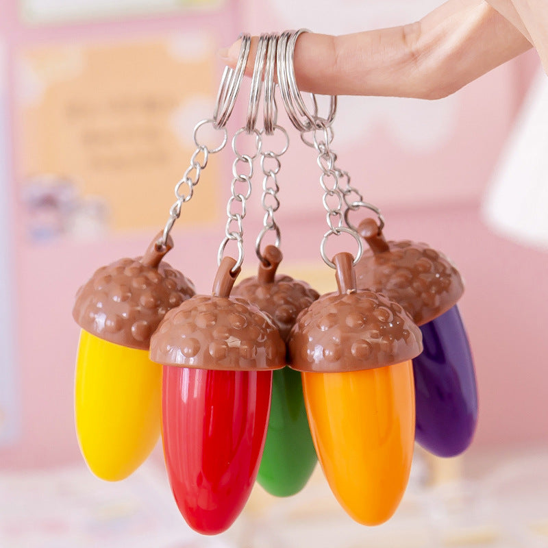 Wholesale Badge Reels Plastic Creative Pine Cone Retractable Keychain Pen