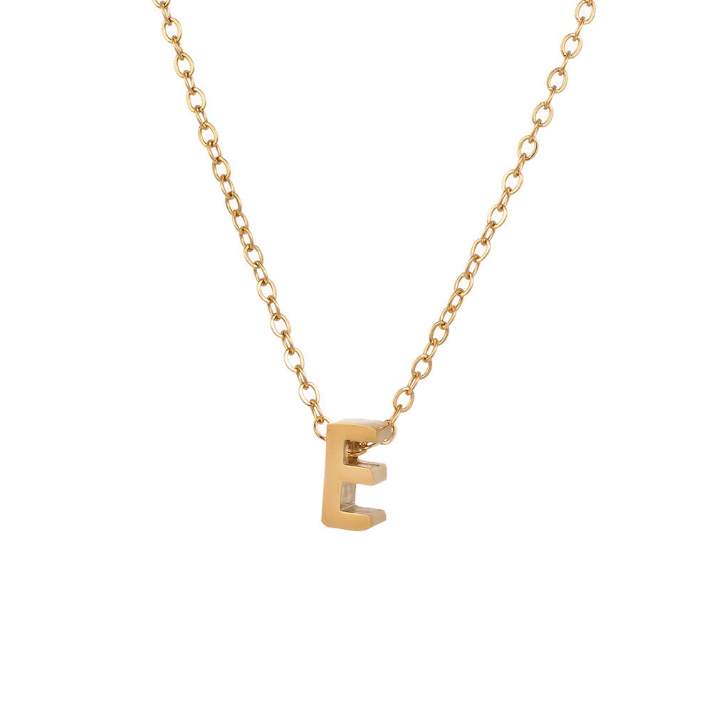 Wholesale Simple and Color Preserving Titanium Steel Women's Versatile Niche High End Exquisite Light Luxury Versatile Simple Necklace