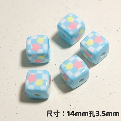 Wholesale 10pcs/pack Cute Square Bowknot String Beads