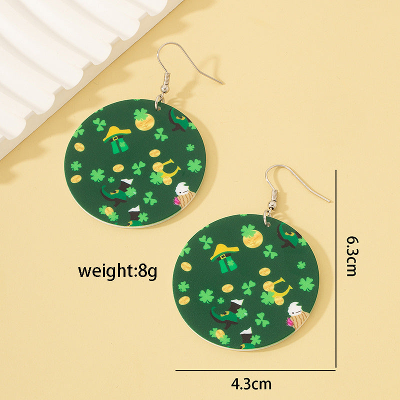 Wholesale St. Parkrit Festival Creative Personality Lucky Grass Pineapple House Earrings