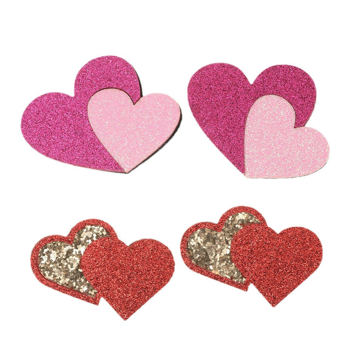 Wholesale Valentine's Day Series Gold Powder Cloth Shiny Cupid Love DIY Grab Clip Hair Accessories Duckbill Clip
