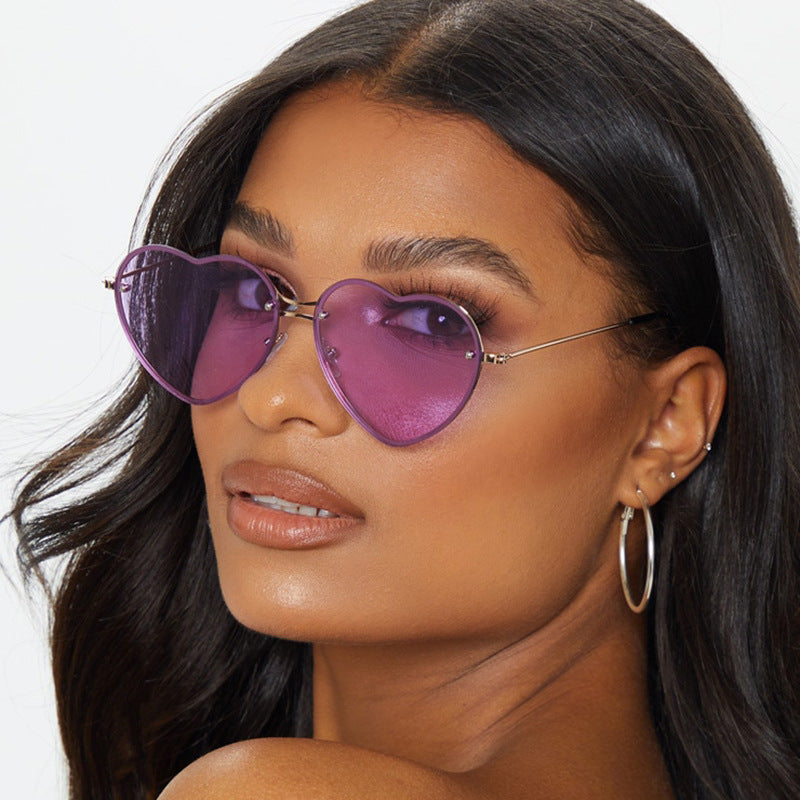 Wholesale frameless sunglasses with  love glasses in stock