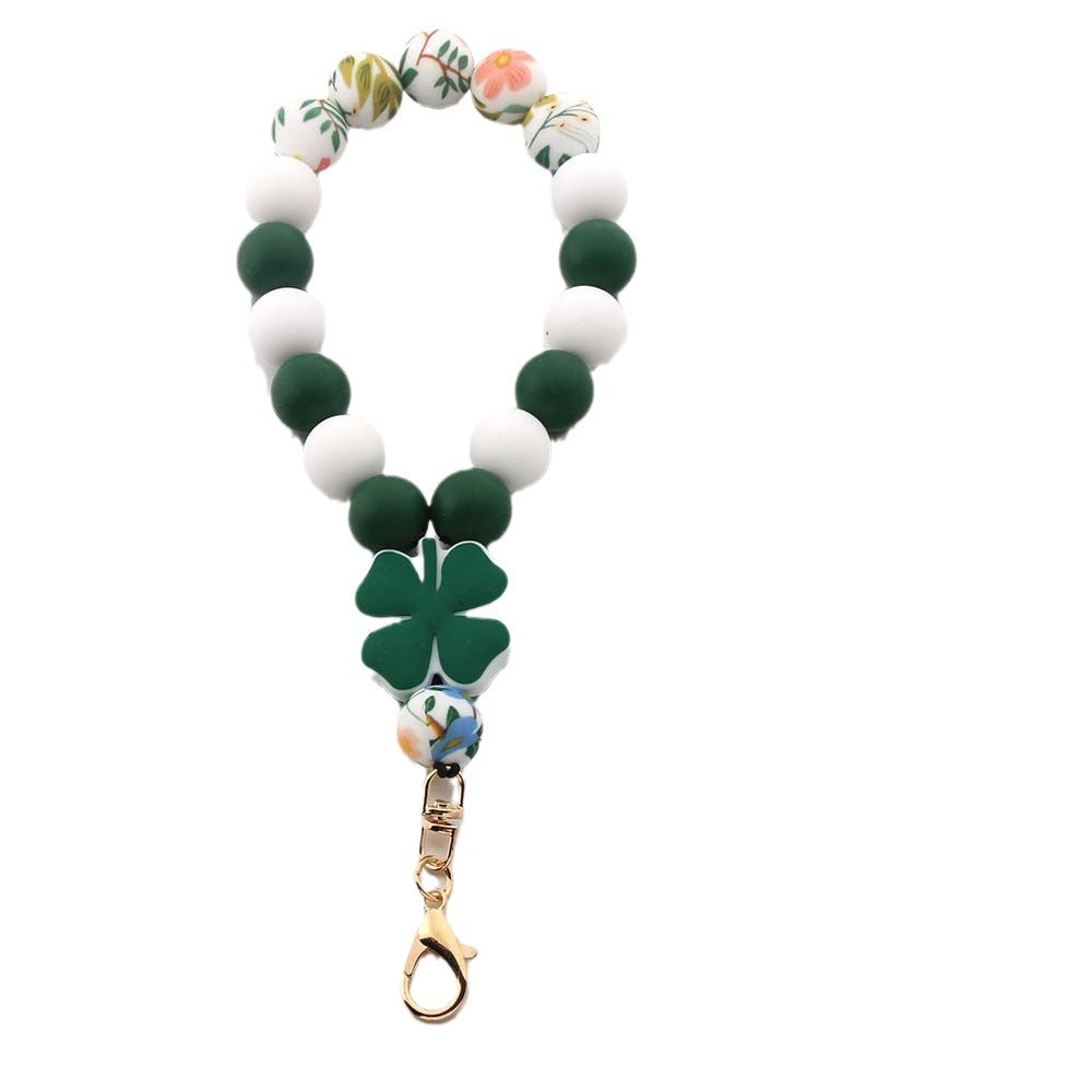 Wholesale Cartoon Animal Highland Cattle Elephant Silicone Beads Wrist Keychain