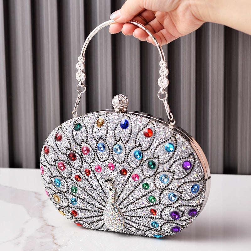 Wholesale Diamond Set Banquet Color Luxury Banquet Fashion Water Diamond Handbag