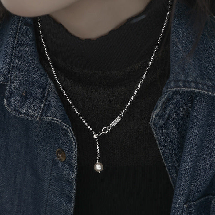 Wholesale Clavicle Chain Adjustable Zircon Buckle Necklace Sweater Chain