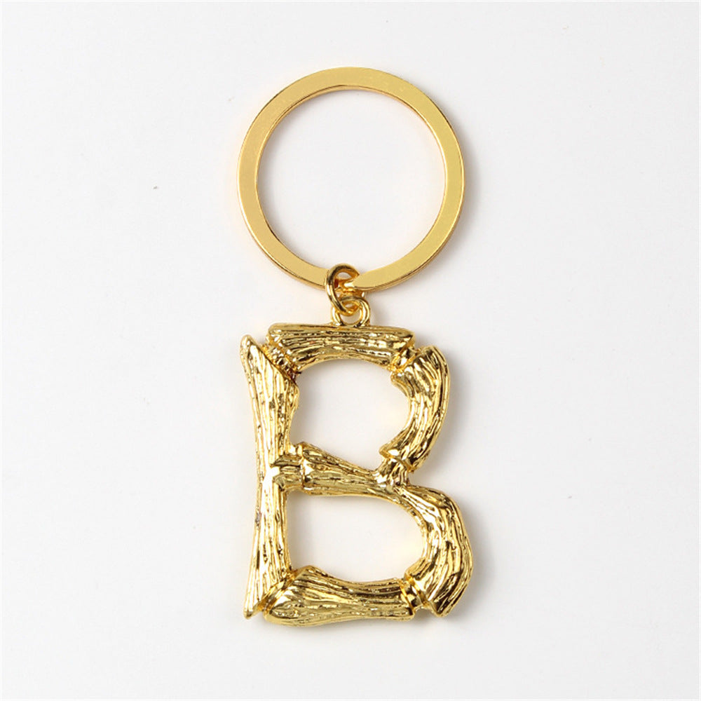 Wholesale Creative 26 English Letters Zinc Alloy Keychain
