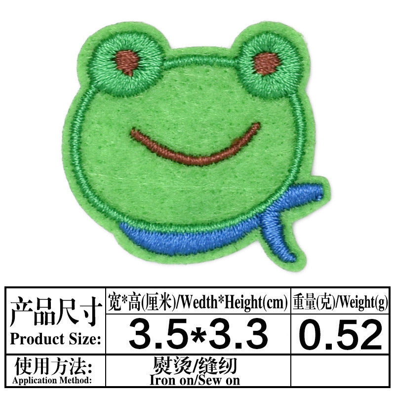 Wholesale Cartoon Cloth Patches Set Of 12 Beetle Elephant Frog Designs DIY Clothing Decoration Trendy Gift