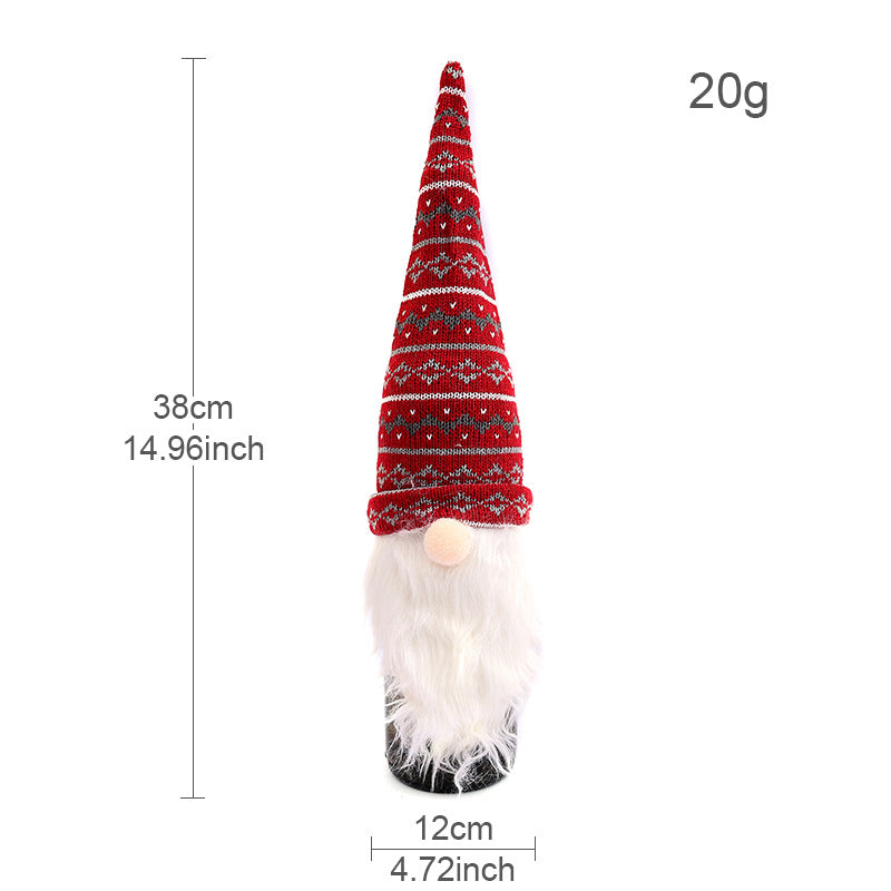 Wholesale Christmas decorations faceless doll wine bottle cap  decoration