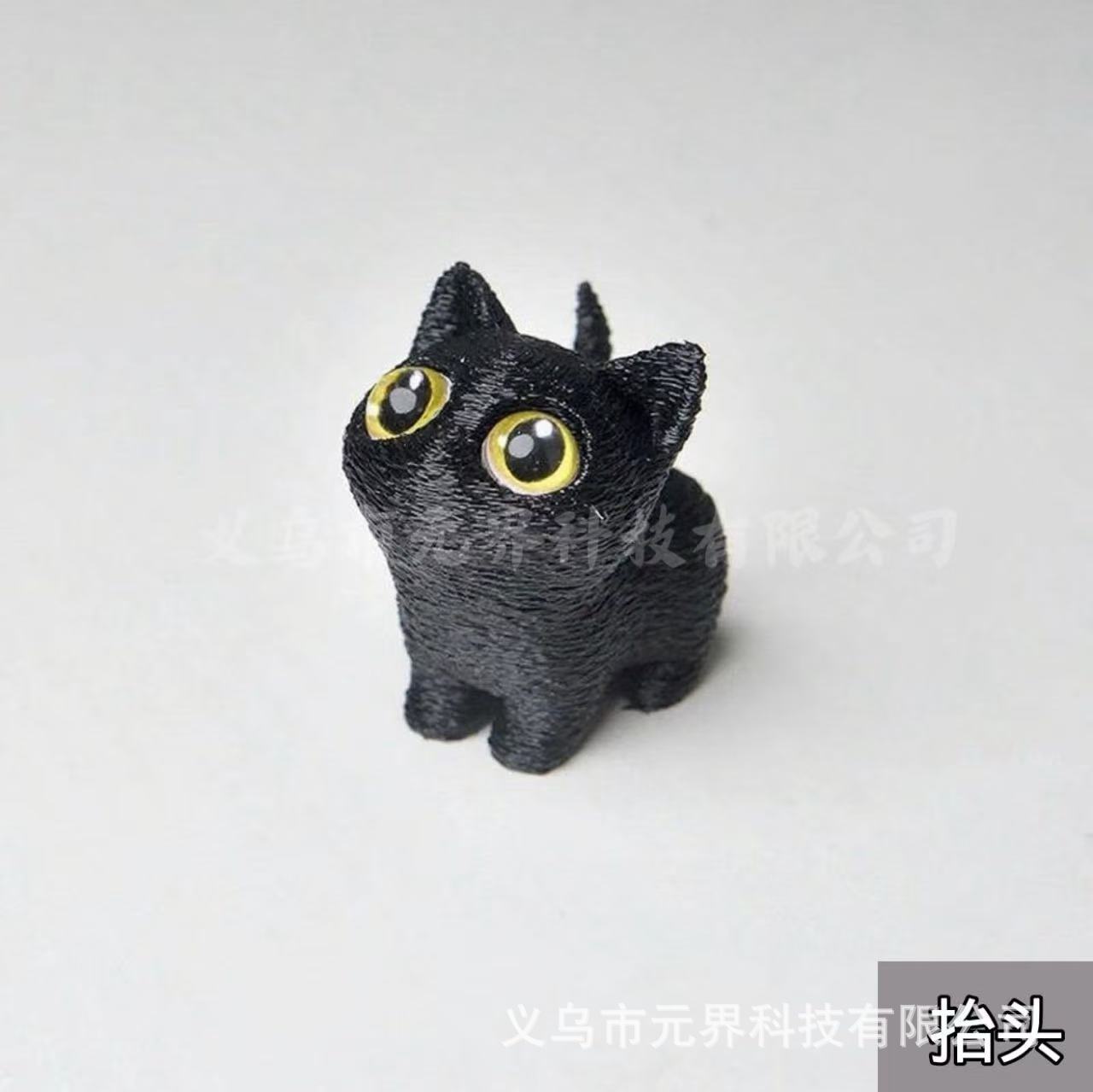 Wholesale Big-eyed cute cat 3D printed toy ornaments