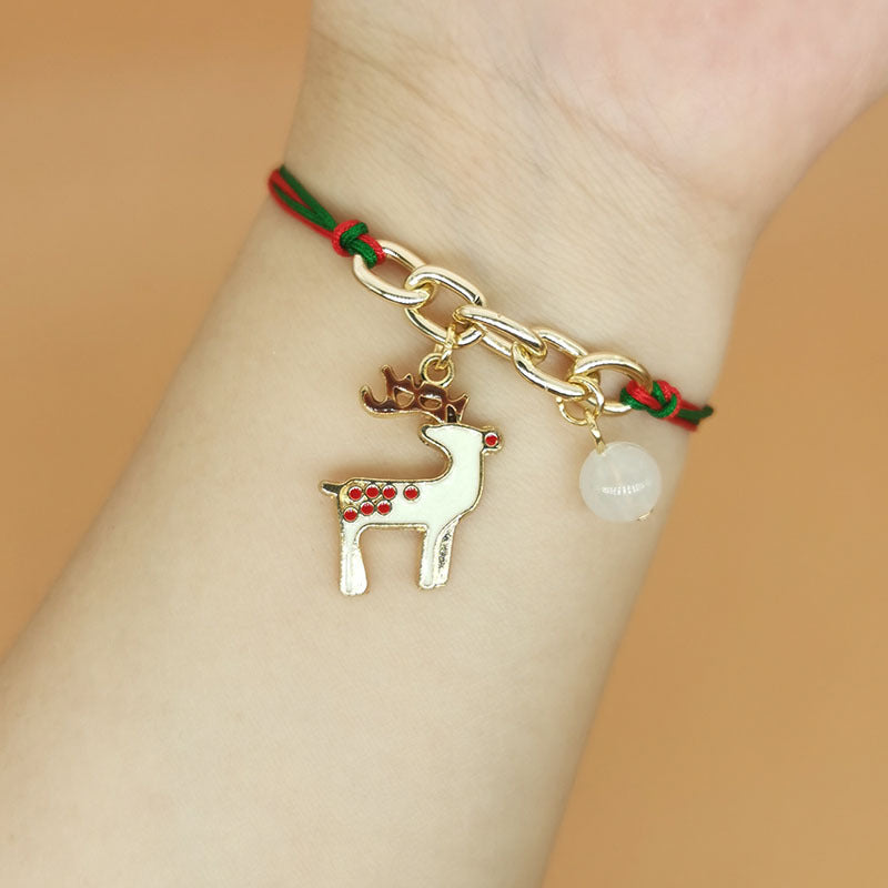 Wholesale Luminous Christmas Alloy Woven Bracelets