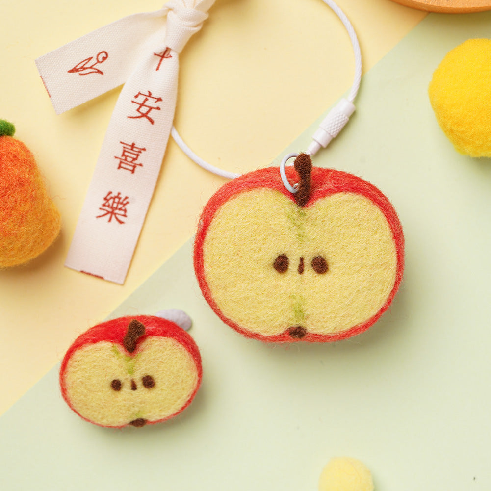 Wholesale Wool Felt Simulated Fruit Keychain