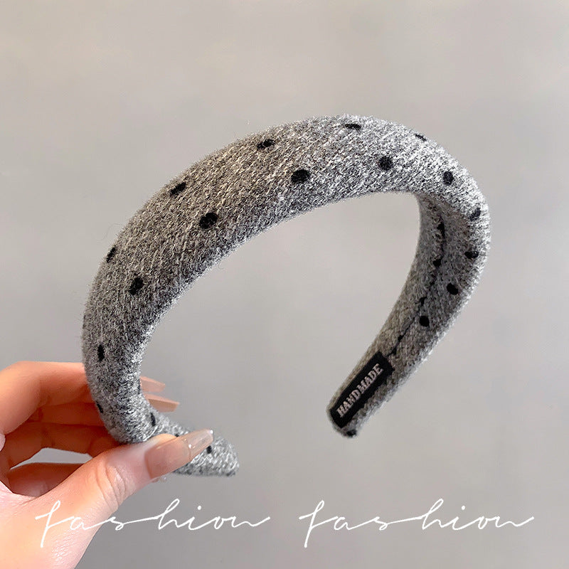 Wholesale Grey wide bow headband