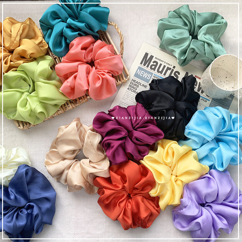 Wholesale Oversized Hair Loops, Smooth Satin Fabric Hair Ropes