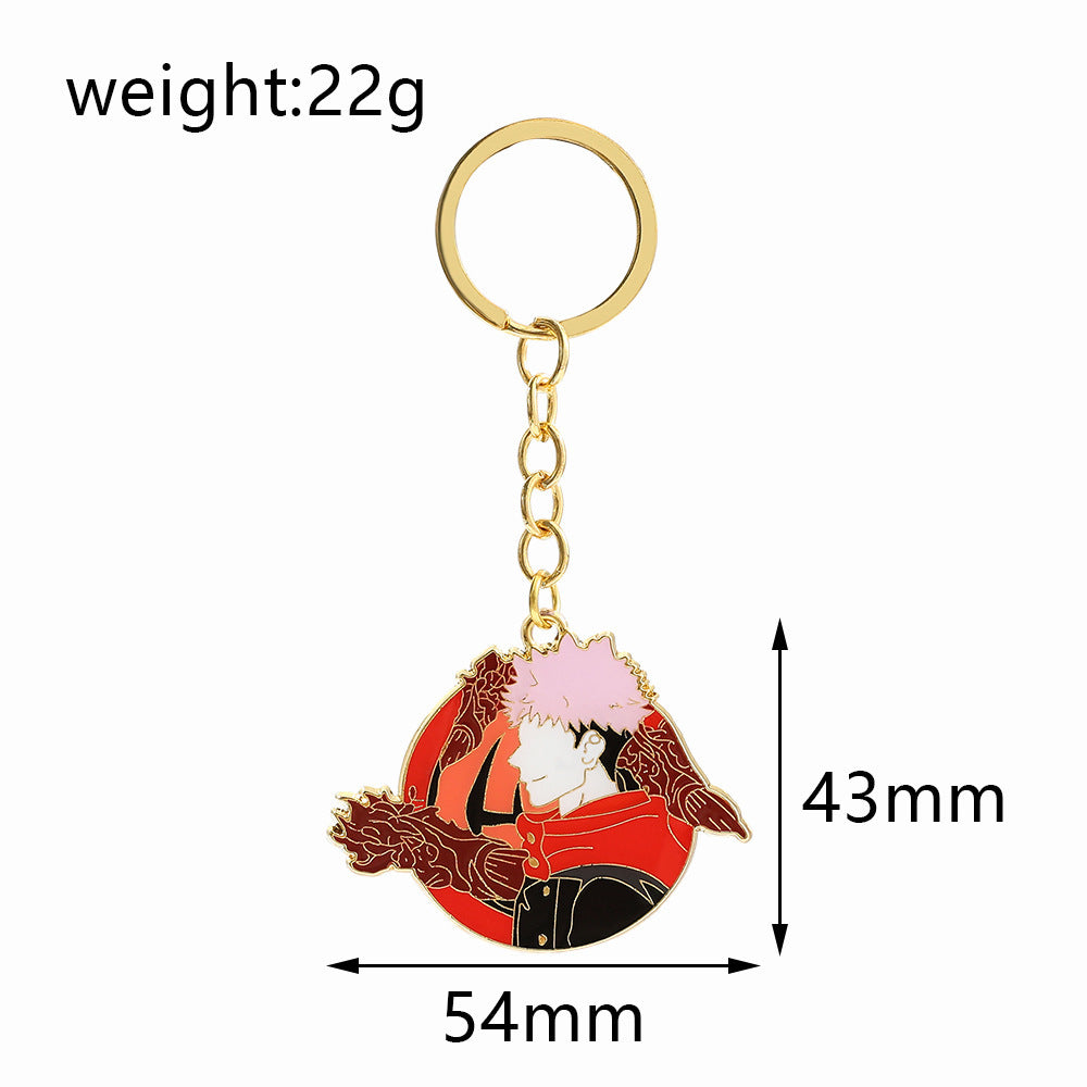 Wholesale Spell Attack Gojo Satoru Metal Pendant Keychain