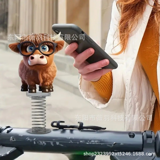 Wholesale 2D flat acrylic cute Niuniu car  decoration ornaments