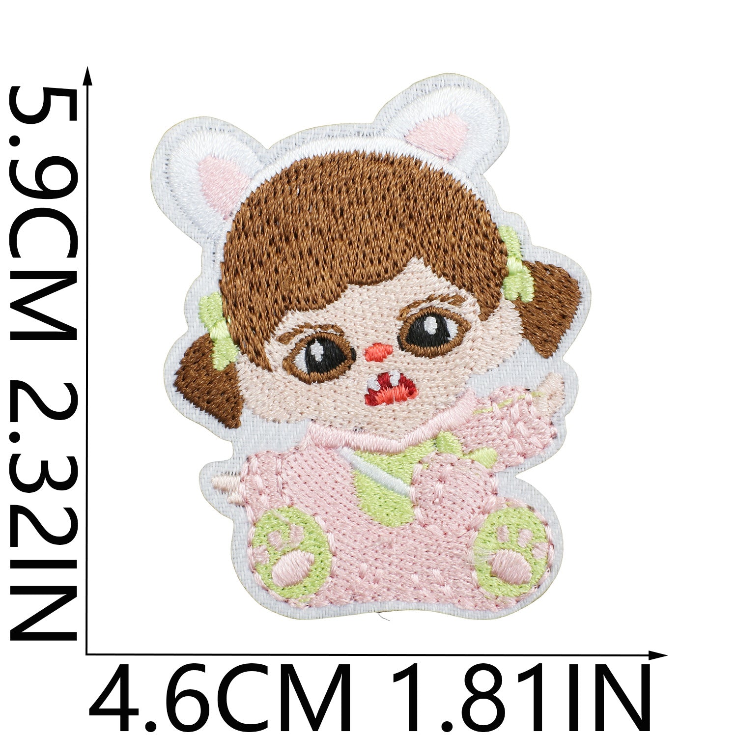 Wholesale Cute doll embroidered fabric patch OLY Exclusive