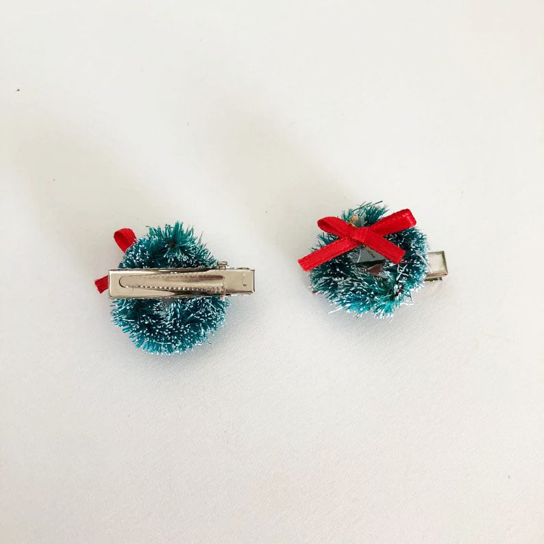 Wholesale Mini Christmas Tree Garland Metal Hair Clips