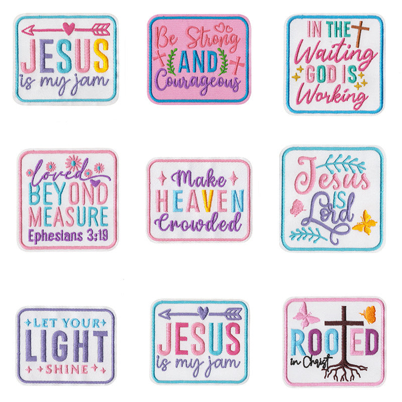 Wholesale Decorative Alphabet Embroidered Patches Set Of 9 For Coats Bags Hats Fashion Accessory Resale Craft Supply