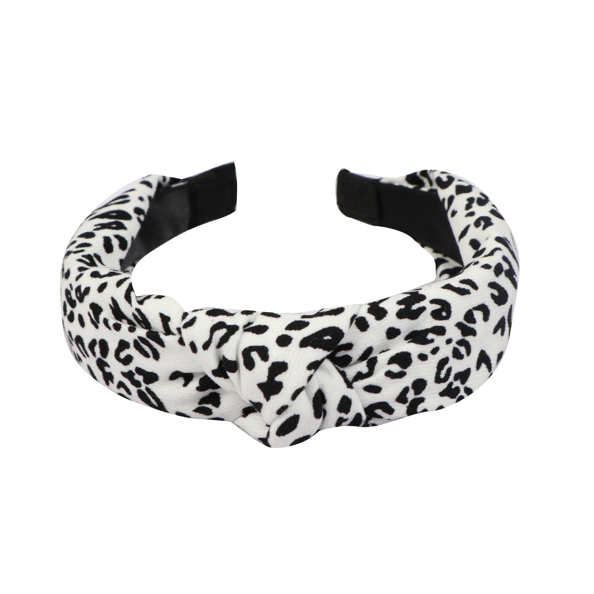 Wholesale Leopard Print Knotted Braided Simple Headband