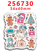 Wholesale Random 30pcs Pink Christmas Nurses' Day Acrylic Flatback