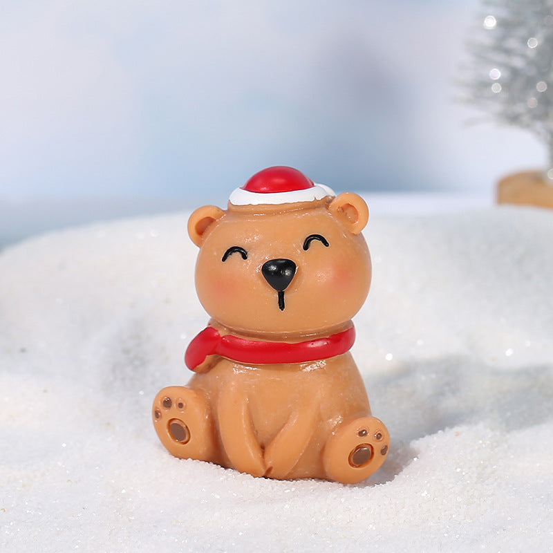 Wholesale Christmas decoration micro landscape snow scene resin ornaments