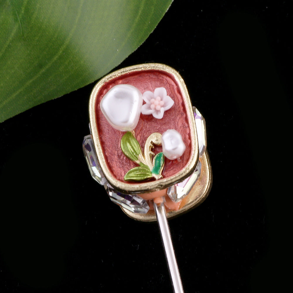 Wholesale 2pcs Monet's Garden Oil Painting Style Photo Frame Bouquet Natural Pearl Beads