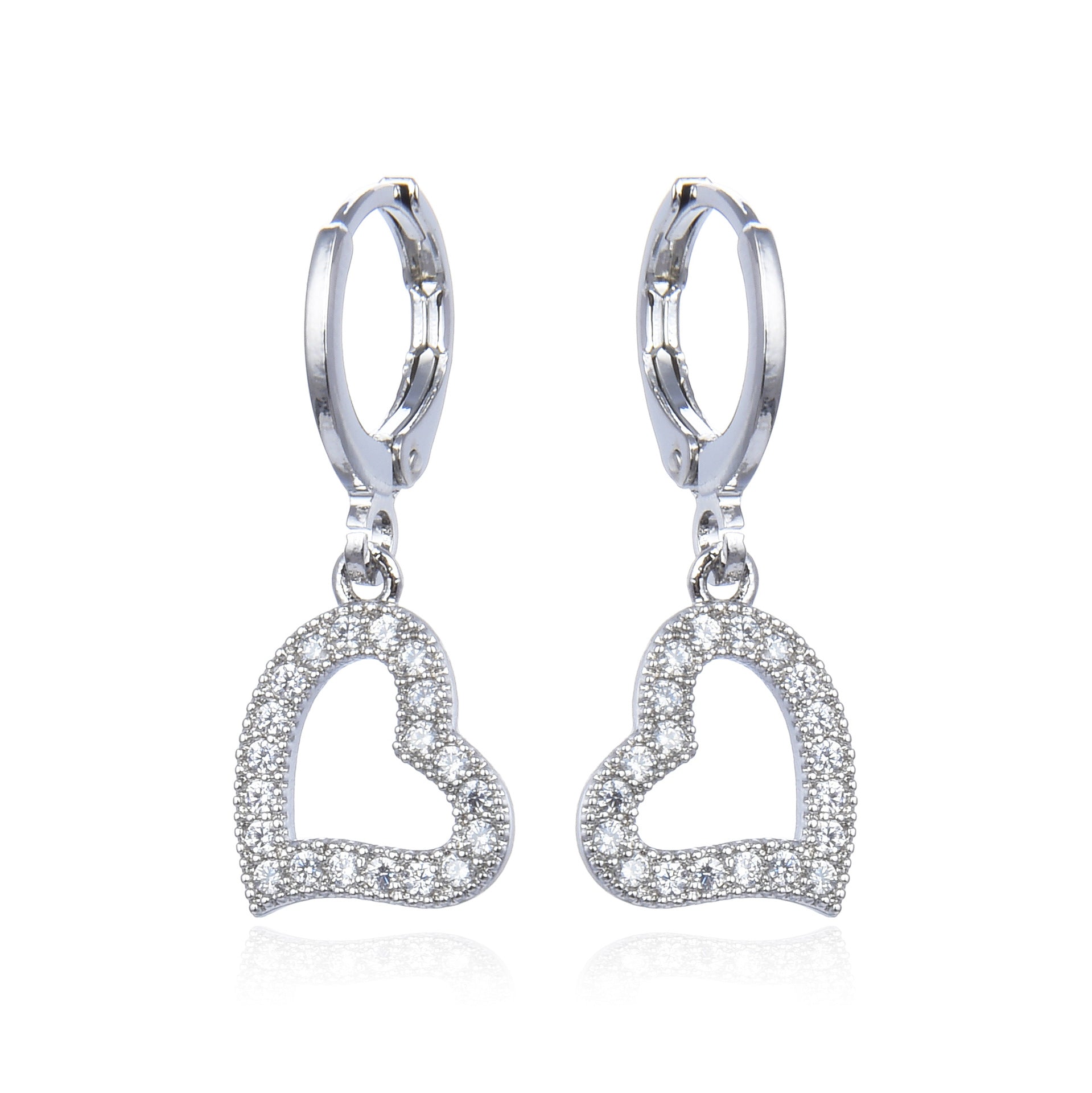 Wholesale Valentine's Day Diamond and Zircon Love Earrings