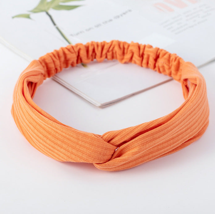 Wholesale Knitted Headband Face Wash Hair Band Solid Color Elastic Hair Band Yoga Sports Hair Band Headband Women