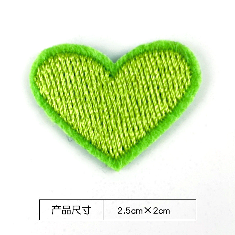 Wholesale Polyester Embroidered Heart Patch For Clothing Bags Shoes And DIY Accessories